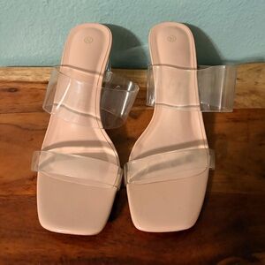 Nude Slide Sandals